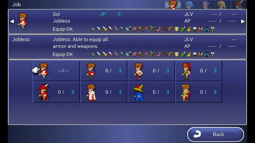 Screenshot of the FINAL FANTASY DIMENSIONS game