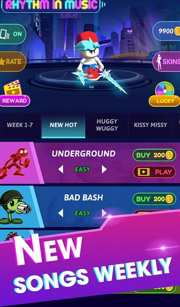 Screenshot of the FNF Beat Blade app