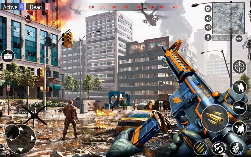 Screenshot of the FPS Commando Shooting 3D game