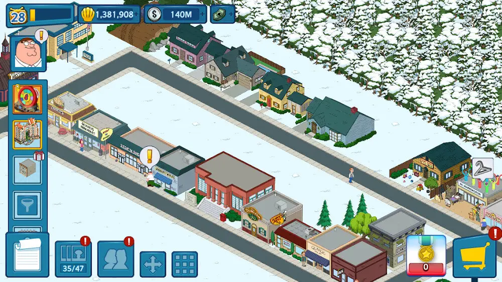 Screenshot of the Family Guy The Quest for Stuff game