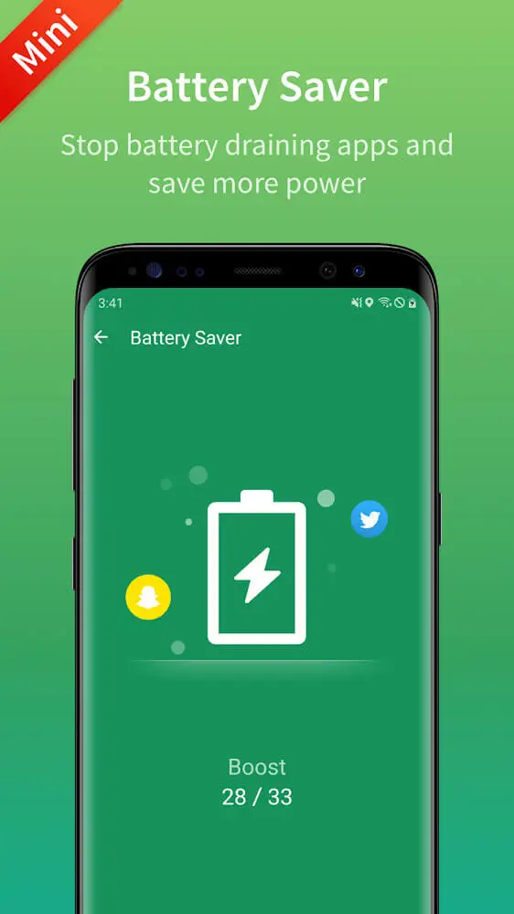 Screenshot of the Fancy Booster app