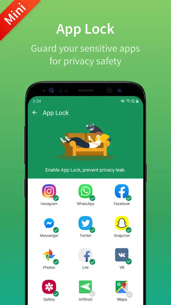 Screenshot of the Fancy Booster app