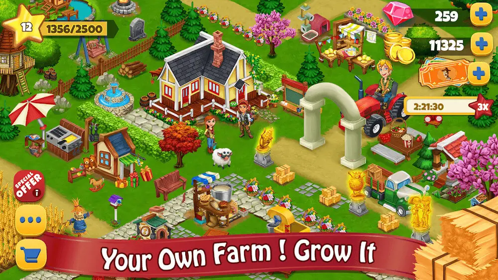 Screenshot of the Farm Day Village game