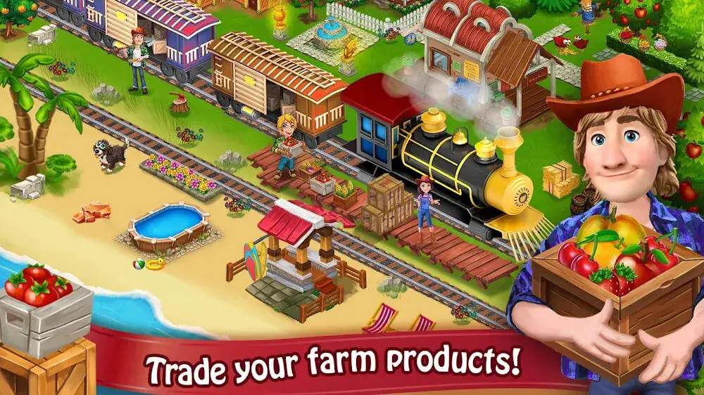 Screenshot of the Farm Day Village game