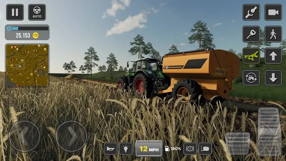 Screenshot of the Farmer Simulator Tractor 2022 game