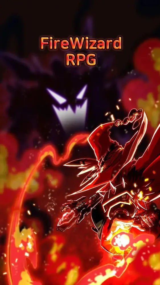 Screenshot of the FireWizardRPG app