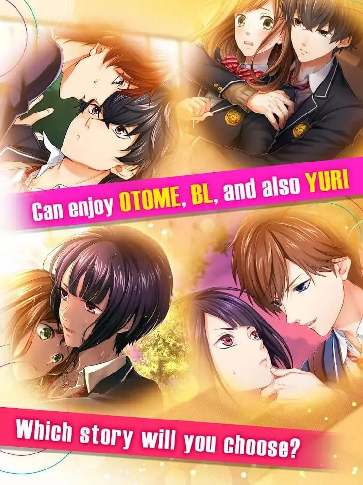 Screenshot of the First Love Story app
