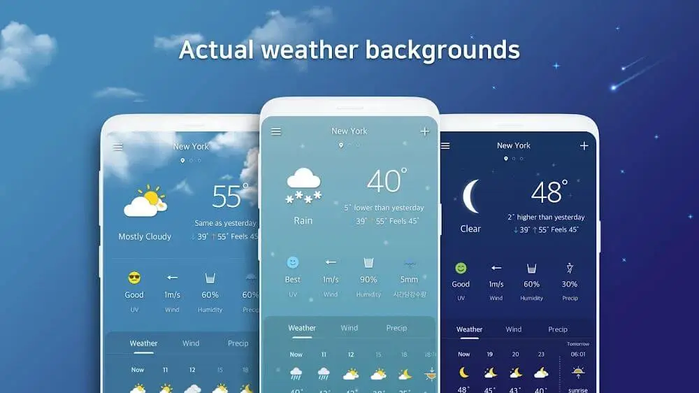 Screenshot of the Firstscreen Weather app