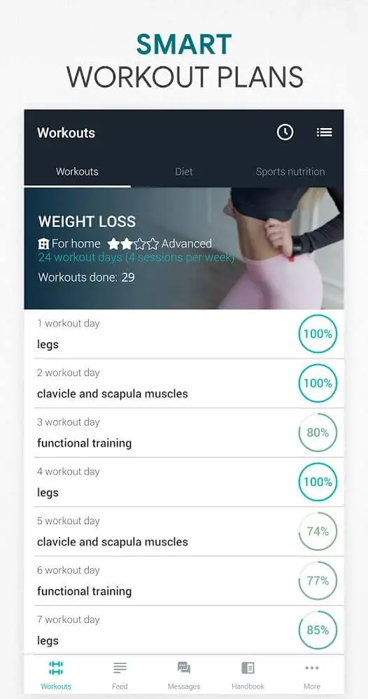 Screenshot of the Fitness Online app