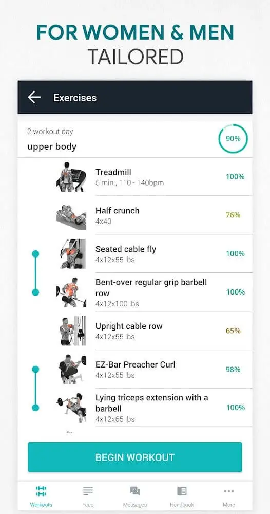 Screenshot of the Fitness Online app