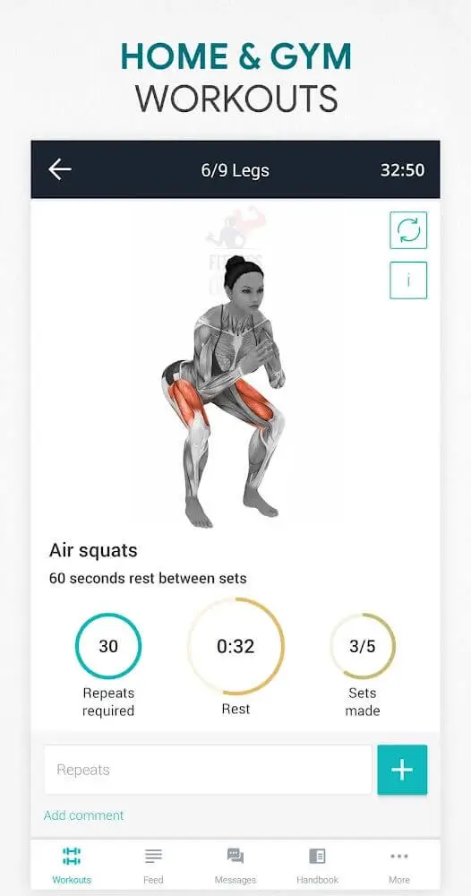 Screenshot of the Fitness Online app