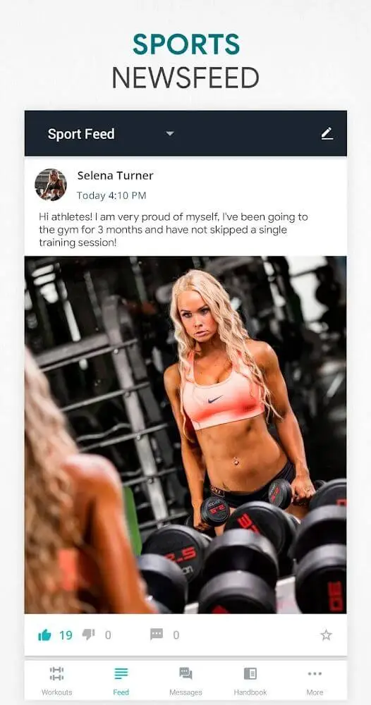 Screenshot of the Fitness Online app