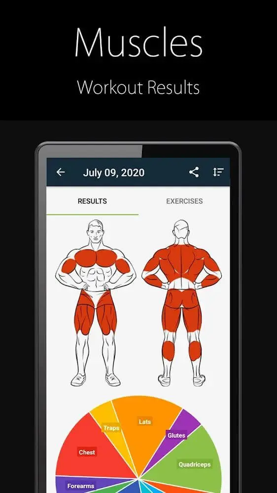Screenshot of the Fitness Trainer FitProSport FULL app