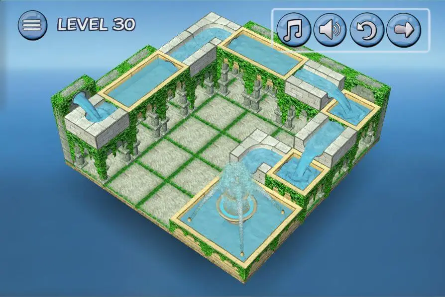 Screenshot of the Flow Water Fountain 3D Puzzle game