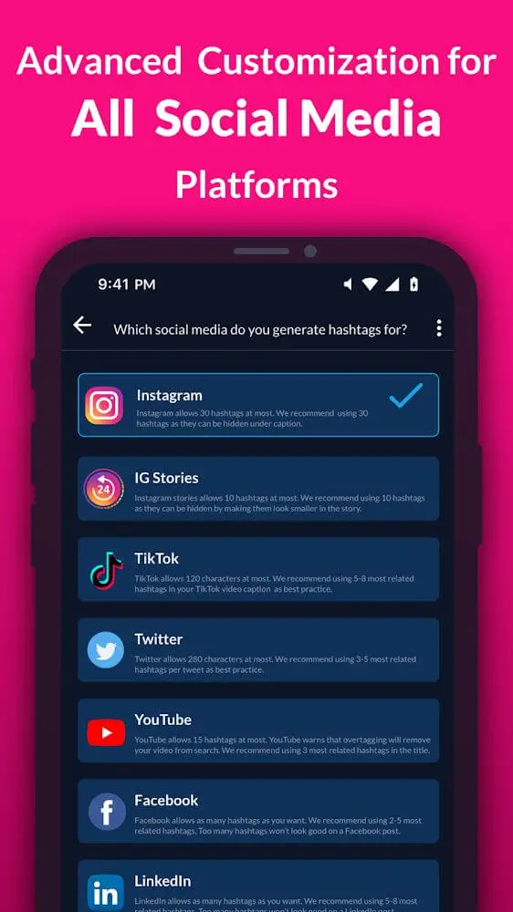 Screenshot of the Followers Booster app