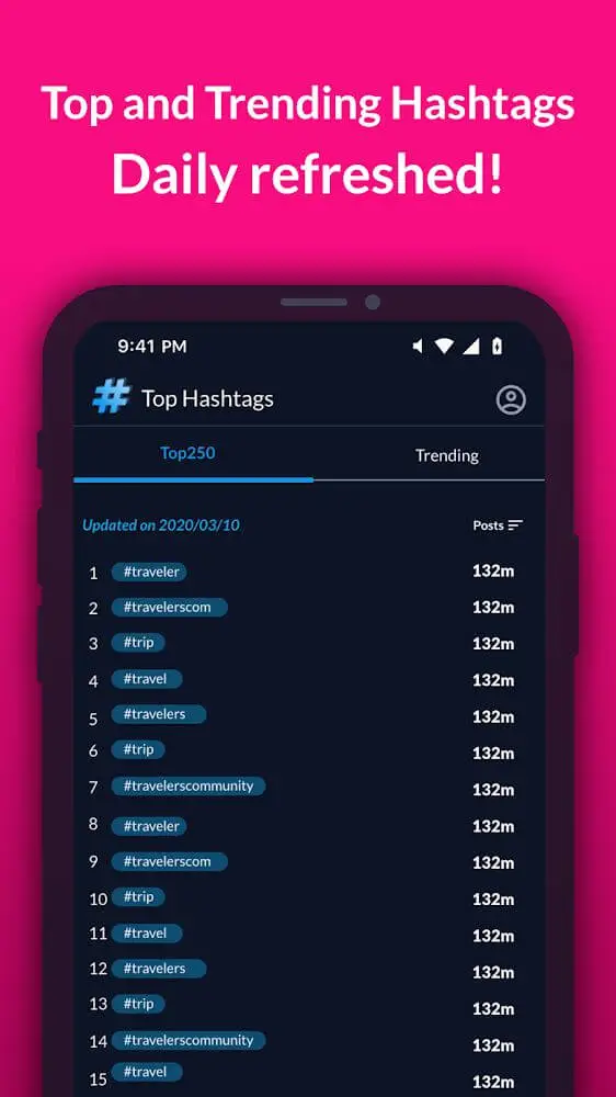 Screenshot of the Followers Booster app
