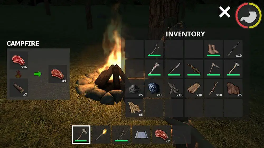 Screenshot of the Forest Survival game
