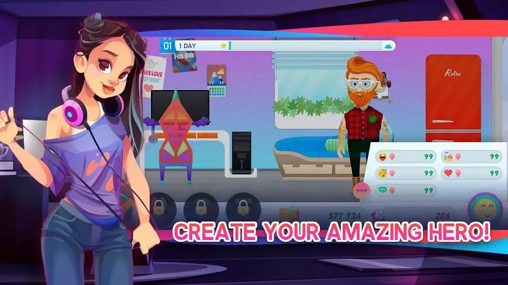 Screenshot of the Freelancer Life Simulator 2 game