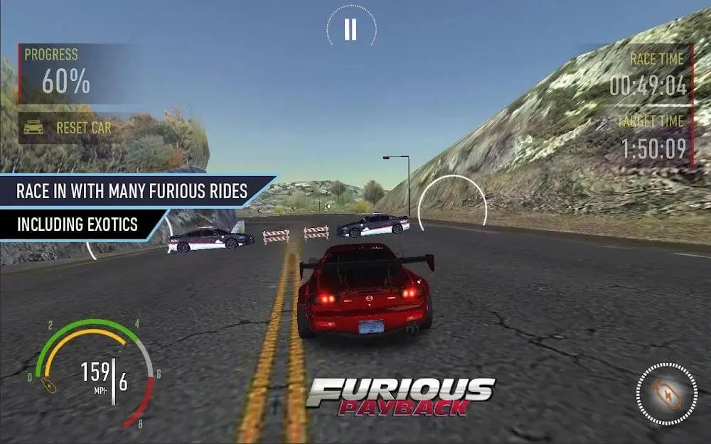 Screenshot of the Furious Payback Racing game