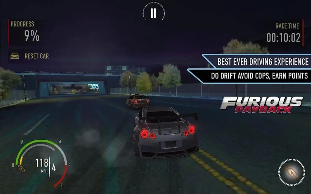 Screenshot of the Furious Payback Racing game
