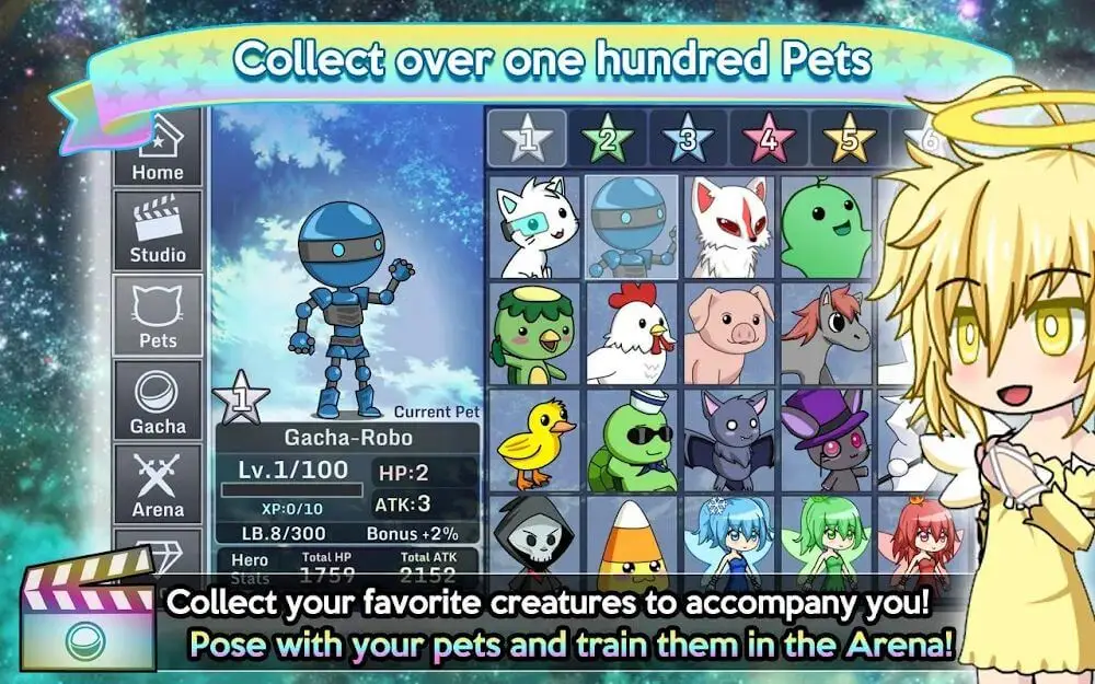 Screenshot of the Gacha Studio game