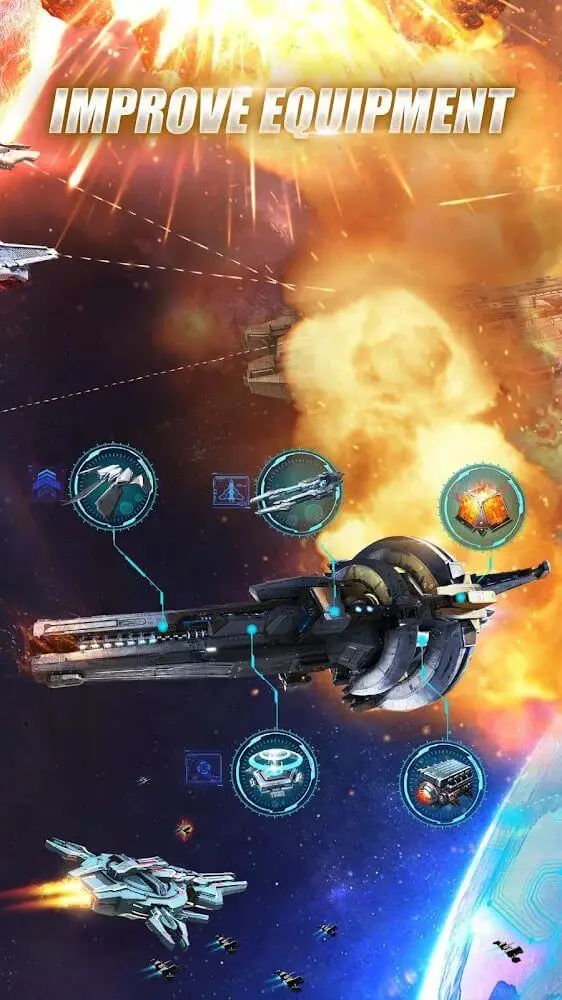 Screenshot of the Galaxy Battleship app