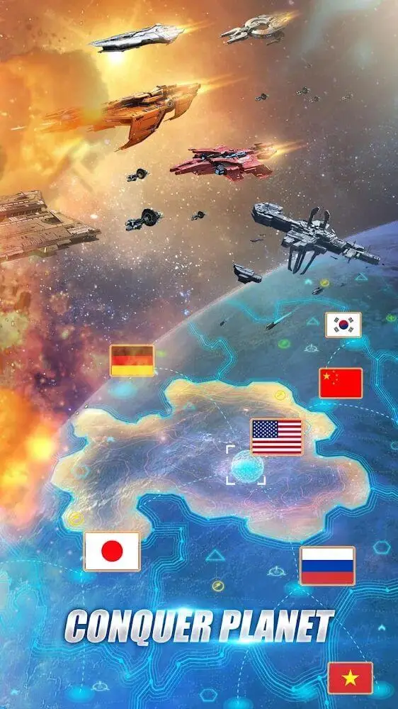 Screenshot of the Galaxy Battleship app