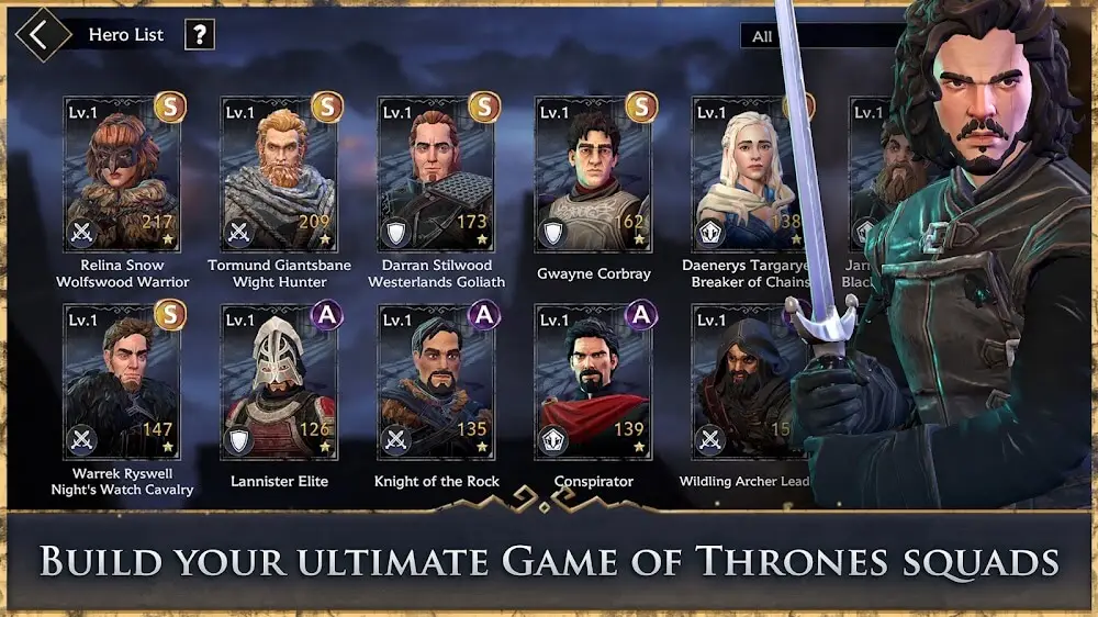 Screenshot of the Game of Thrones Beyond… game