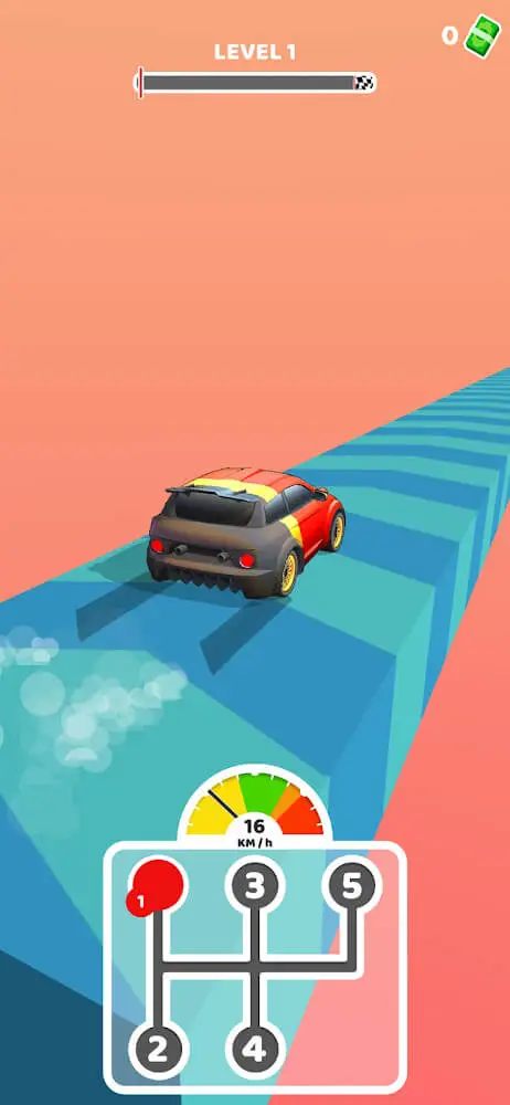 Screenshot of the Gear Race 3D app