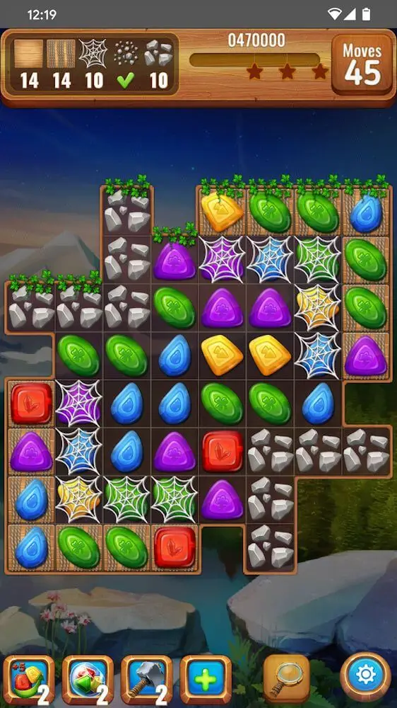 Screenshot of the Gems or jewels game