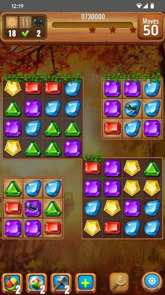 Screenshot of the Gems or jewels game