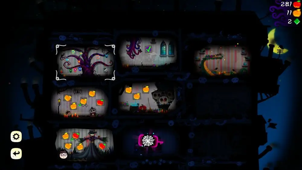 Screenshot of the Ghosts and Apples Mobile game