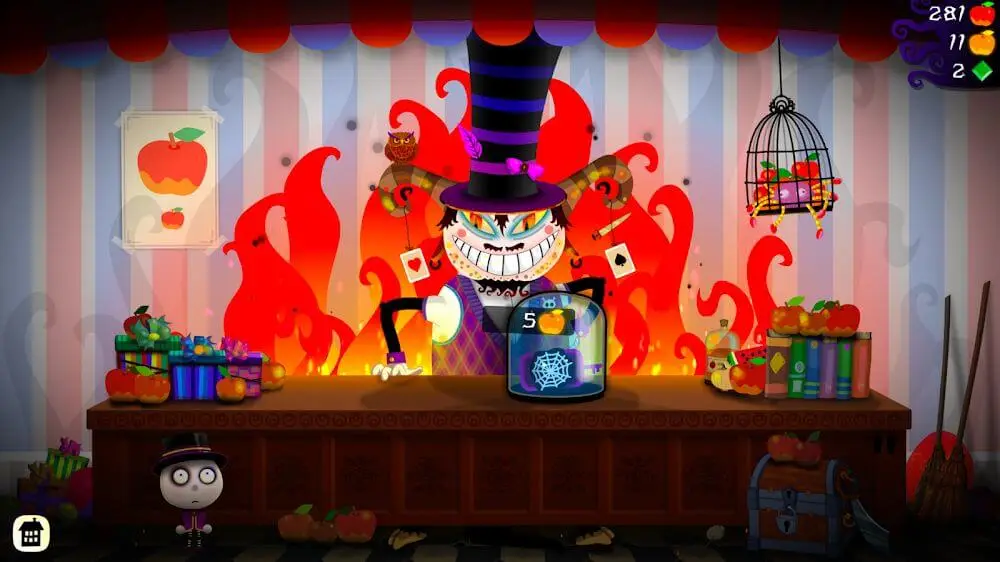 Screenshot of the Ghosts and Apples Mobile game