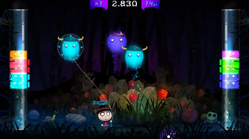 Screenshot of the Ghosts and Apples Mobile game