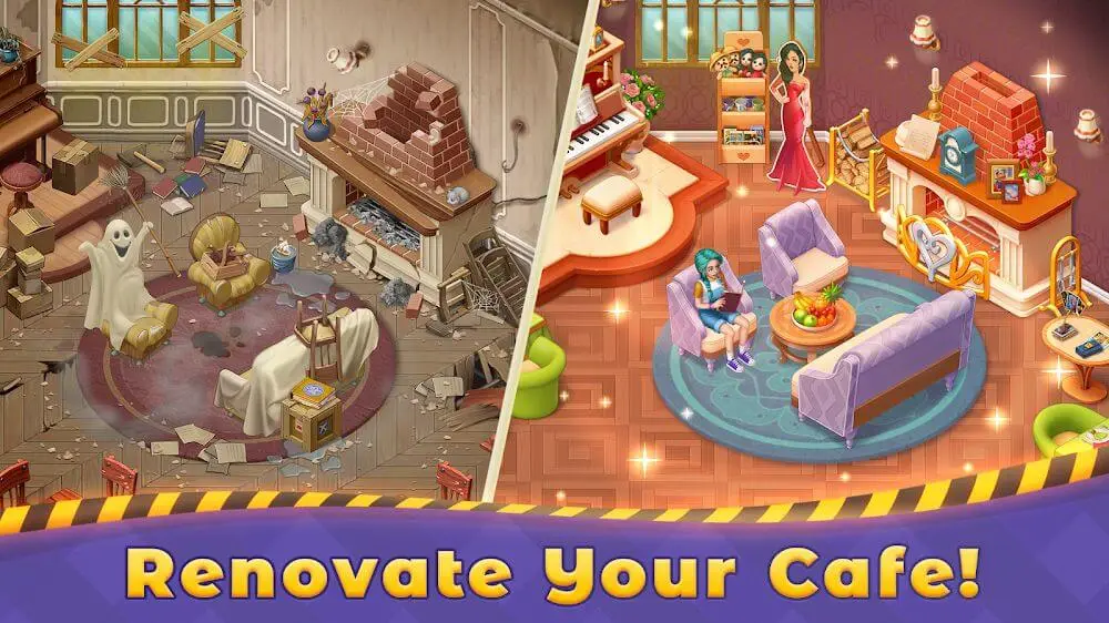 Screenshot of the Grand Cafe Story game