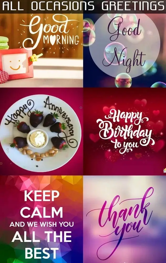 Screenshot of the Greeting Photo Editor app