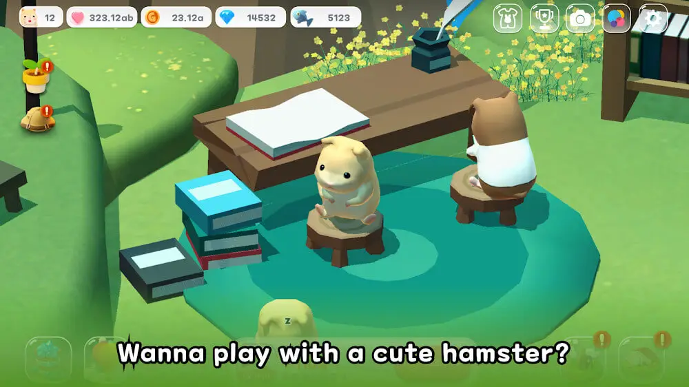 Screenshot of the Hamster Village game