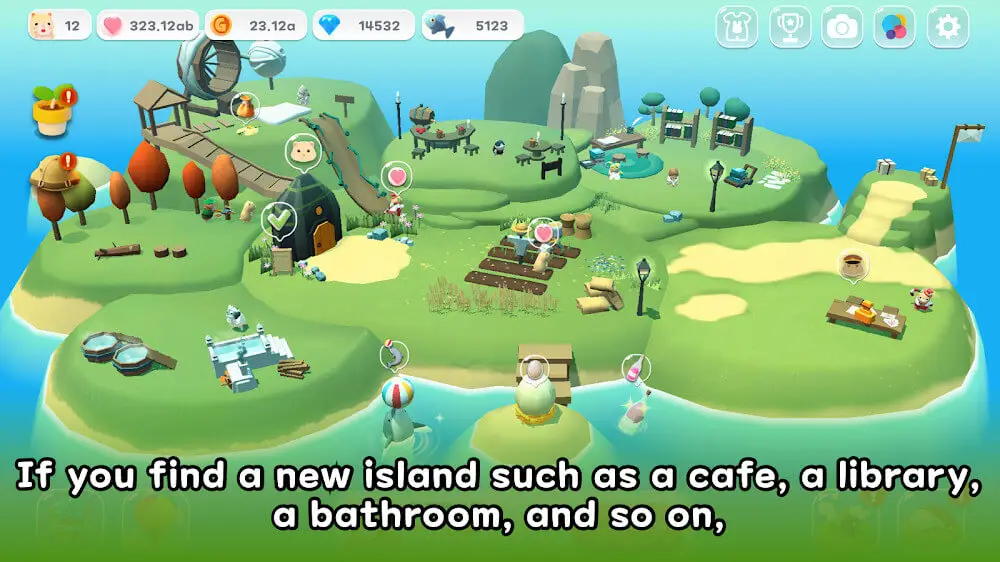 Screenshot of the Hamster Village game
