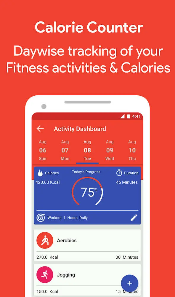 Screenshot of the Health Manager app