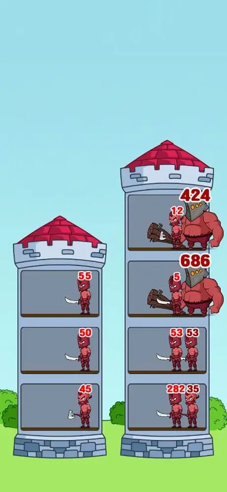 Screenshot of the Hero Castle Wars app
