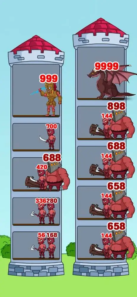 Screenshot of the Hero Castle Wars app