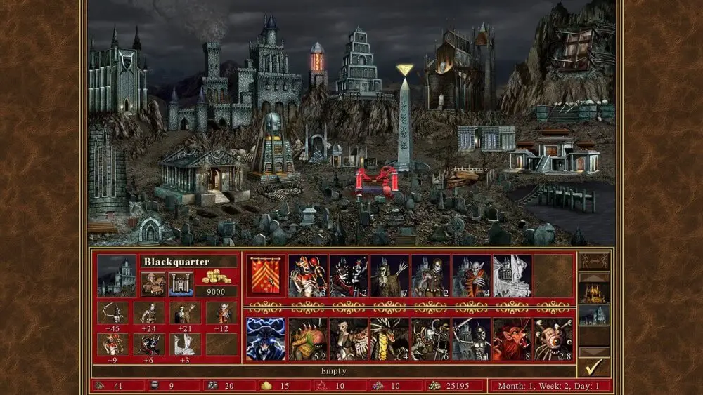 Screenshot of the Heroes of Might and Magic 3 game