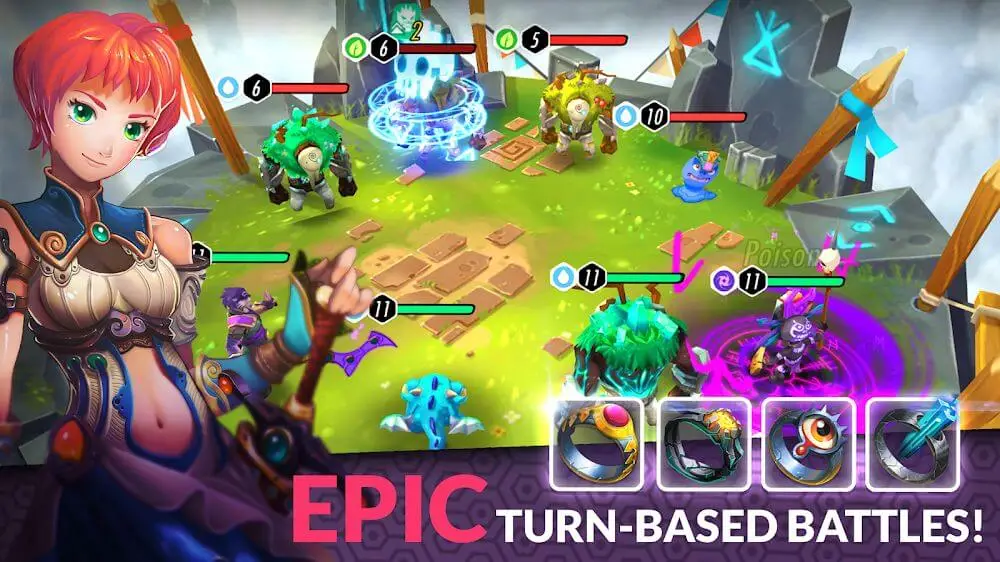 Screenshot of the Heroes of Rings: Dragons War game
