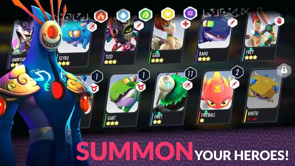 Screenshot of the Heroes of Rings: Dragons War game