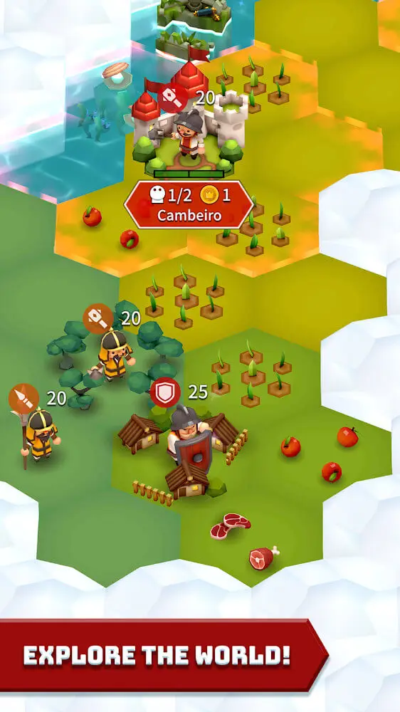 Screenshot of the Hexonia app