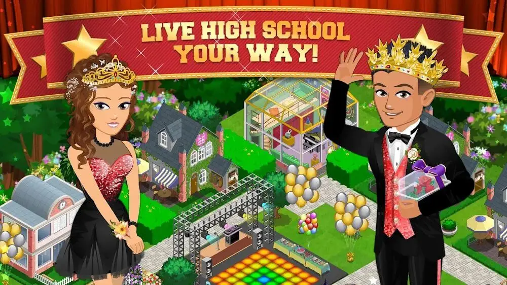Screenshot of the High School Story game