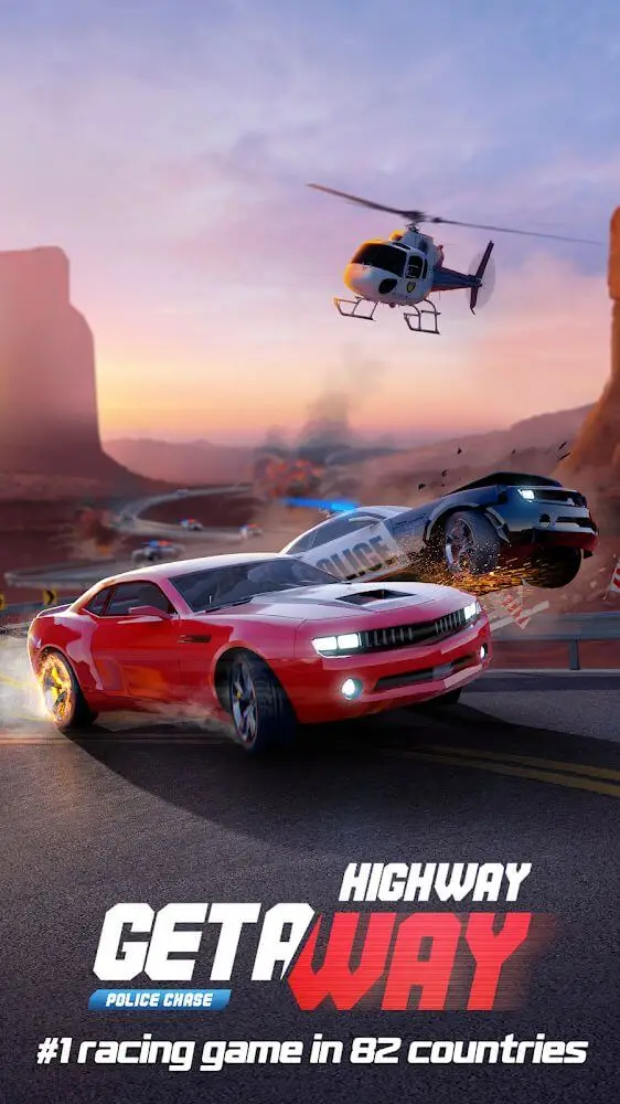 Screenshot of the Highway Getaway: Police Chase app
