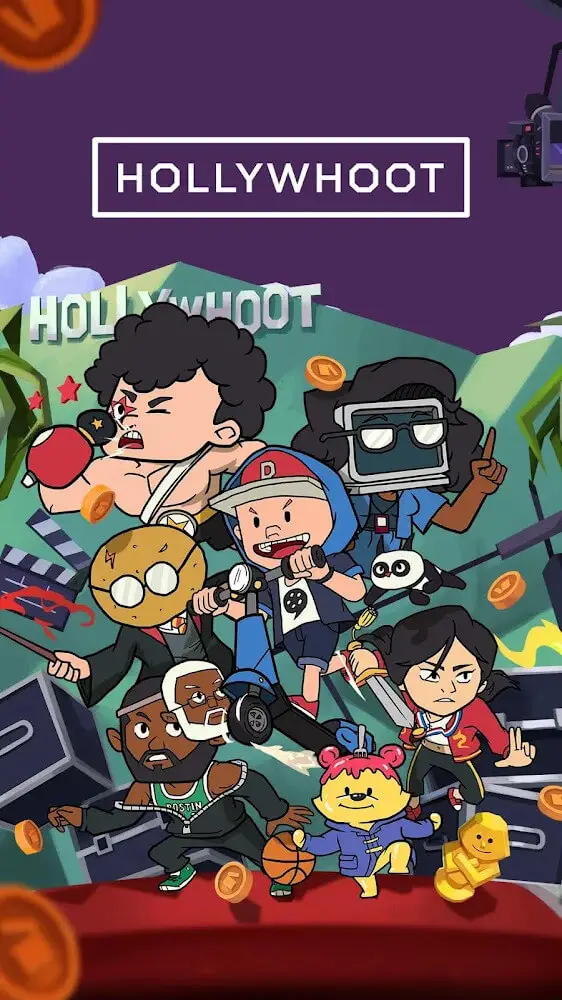 Screenshot of the Hollywhoot app