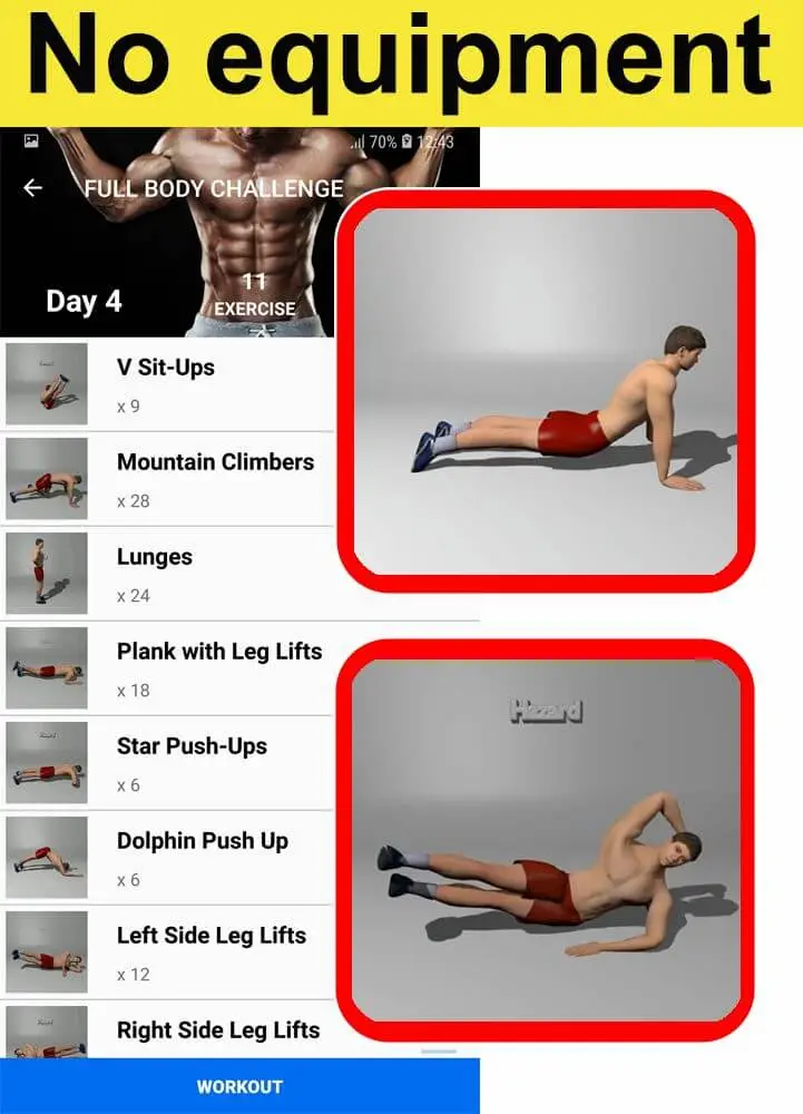 Screenshot of the Home Workouts Pro app