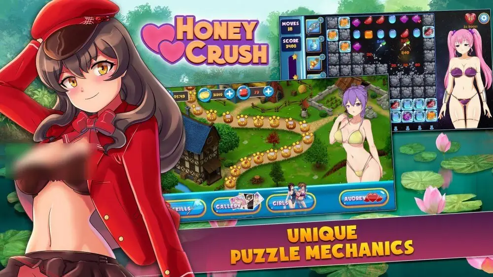 Screenshot of the Honey Crush game